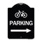 Signmission Bicycle Symbol Parking Right Arrow Heavy-Gauge Aluminum Architectural Sign, 24" x 18", BW-1824-24315 A-DES-BW-1824-24315 - alternate 1
